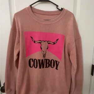 Graphic Pink Crewneck Sweatshirt